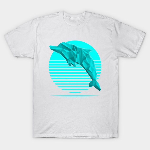 Low-poly Dolphin T-Shirt by Scanline